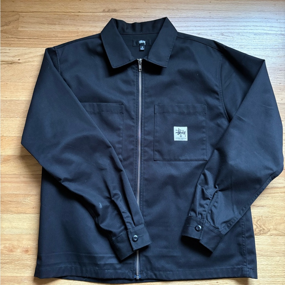 Stussy Workgear Black Shirt Jacket Zip